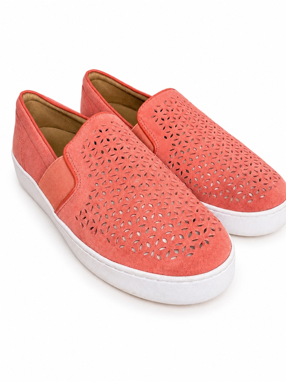 Vionic Kani Perforated Slip On Sneakers Women’s 9.5 Coral Pink Casual EUC